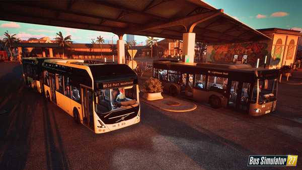 Screenshot 4: Buses at dusk